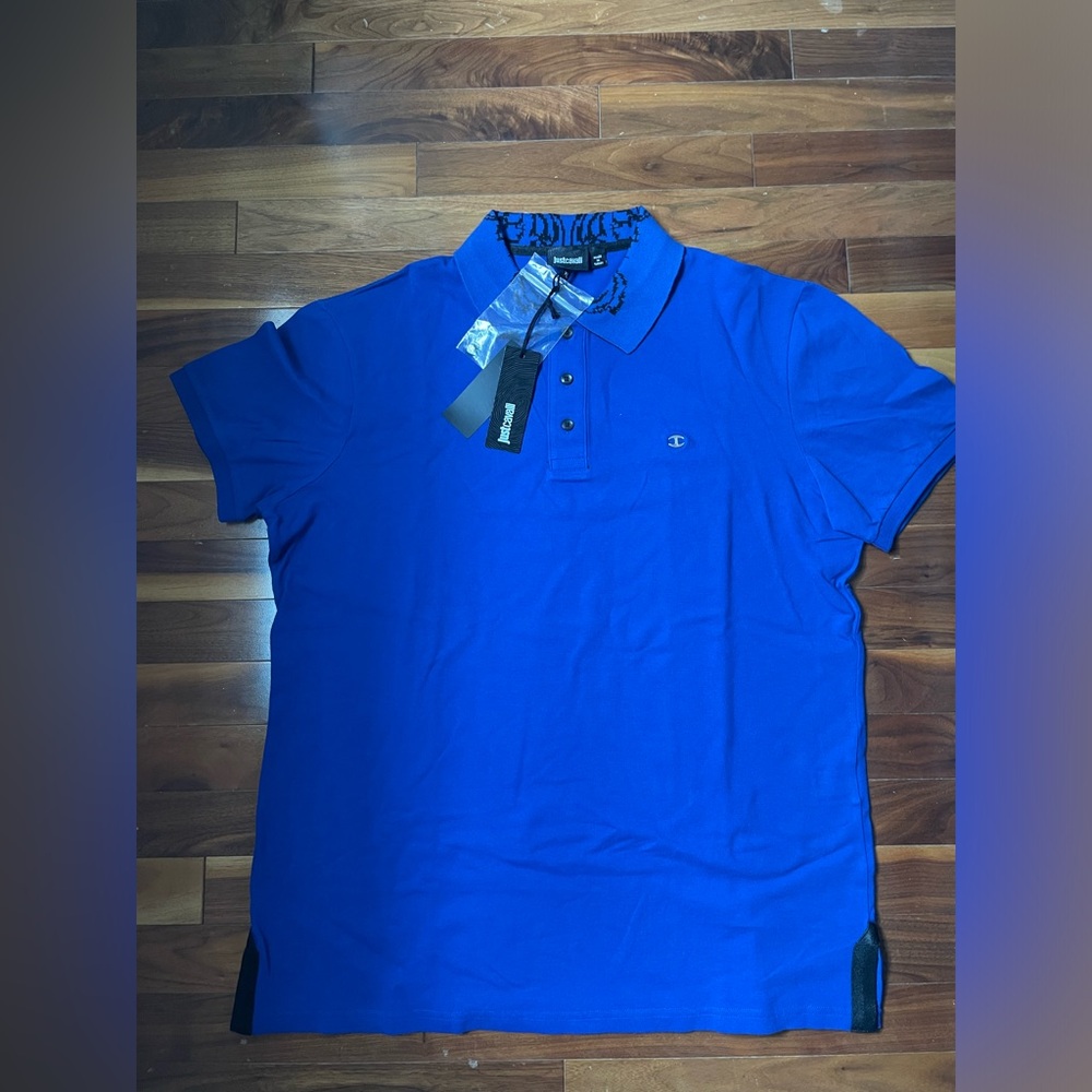Just Cavalli Royal Blue Men’s Polo Shirt - Size XL